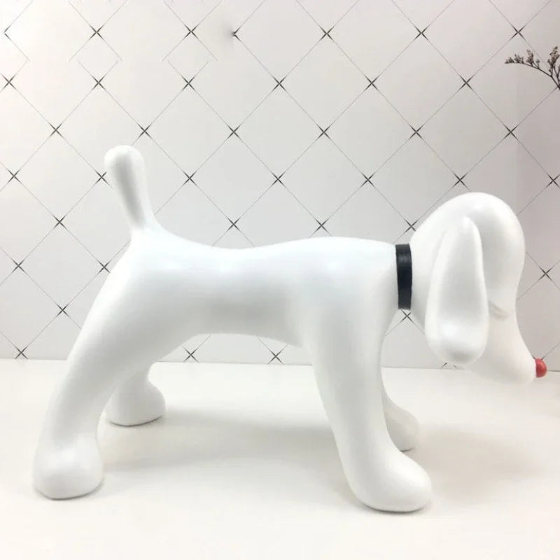 Creative Dog Figurines Art Modern Nordic Miniatures Sculpture Aesthetic Elegant Sculptures Lonesome Dog Figurine Table Decor